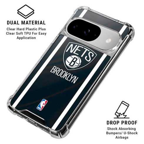 NBA Brooklyn Nets Jersey Google Pixel 10 Clear Case